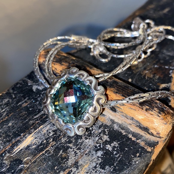 Brighton Danube Aqua Blue Swarovski necklace - Picture 5 of 7